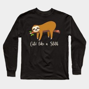 Cute Sloth Long Sleeve T-Shirt